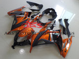 Orange and Black Fairing Kit for a 2013, 2014, 2015, 2016 & 2017 Kawasaki Ninja 300 motorcycle