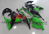 Green, Black and Gray Fairing Kit for a 2013, 2014, 2015, 2016 & 2017 Kawasaki Ninja 300 motorcycle