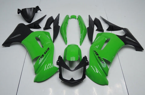 Fairing Kit for a Kawasaki Ninja 650R (2006-2008) Green & Black