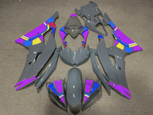 Nardo Gray and Purple Color Wheel Fairing Kit for a 2008, 2009, 2010, 2011, 2012, 2013, 2014, 2015 & 2016 Yamaha YZF-R6 motorcycle
