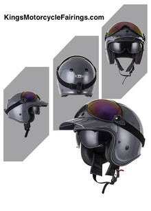 Nardo Gray RHKC Open Face Motorcycle Helmet at KingsMotorcycleFairings.com