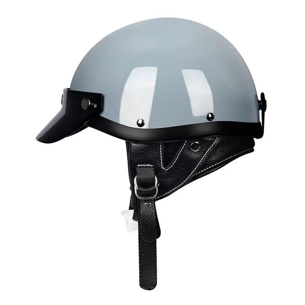 Nardo Gray Retro Open Face 3/4 Beasley Motorcycle Helmet is brought to you by KingsMotorcycleFairings.com