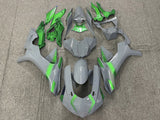 Nardo Gray and Green Fairing Kit for a 2015, 2016, 2017, 2018 & 2019 Yamaha YZF-R1 motorcycle.