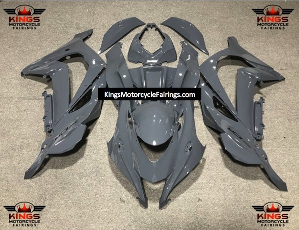 Fairing Kit for a Kawasaki Ninja ZX10R (2016-2020) Nardo Gray & Black at KingsMotorcycleFairings.com
