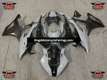 Nardo Gray and Faux Carbon Fiber Fairing Kit for a 2019 to 2021 BMW S1000RR motorcycle from Kings Motorcycle Fairings