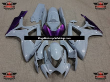 Nardo Gray and Purple Fairing Kit for a 2006 & 2007 Suzuki GSX-R600 motorcycle
