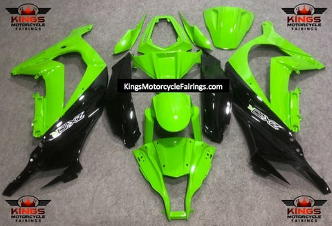Fairing Kit for a Kawasaki Ninja ZX10R (2016-2020) Neon Green & Black