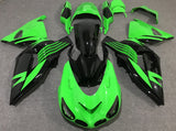 Neon Green and Black Fairing Kit for a 2006, 2007, 2008, 2009, 2010 & 2011 Kawasaki Ninja ZX-14R motorcycle