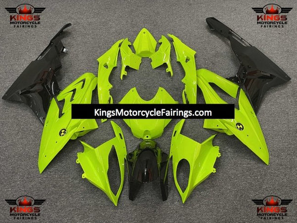 Neon Yellow and Black Fairing Kit for a 2015 and 2016 BMW S1000RR motorcycle