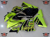 Neon Yellow and Black Fairing Kit for a 2004 & 2005 Kawasaki ZX-10R motorcycle