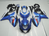 Blue, White, Red, Black and Silver Fairing Kit for a 2009, 2010, 2011, 2012, 2013, 2014, 2015 & 2016 Suzuki GSX-R1000 motorcycle