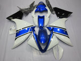White, Blue and Black Fairing Kit for a 2012, 2013 & 2014 Yamaha YZF-R1 motorcycle