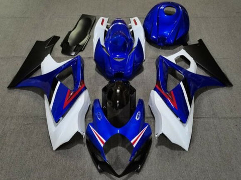 Suzuki GSXR1000 (2007-2008) Blue, White, Black, Red & Matte Black Fairings