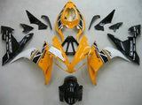 Yellow, White and Black Fairing Kit for a 2004, 2005 & 2006 Yamaha YZF-R1 motorcycle