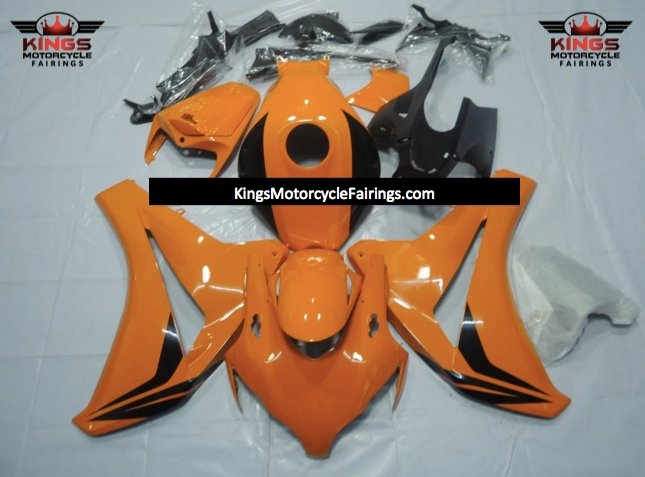 Light Orange and Black Fairing Kit for a 2008, 2009, 2010 & 2011 Honda CBR1000RR motorcycle