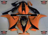 Orange and Black Fairing Kit for a 2012, 2013, 2014, 2015 & 2016 Honda CBR1000RR motorcycle