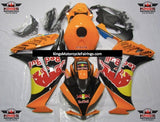 Orange and Black RedBull Fairing Kit for a 2012, 2013, 2014, 2015 & 2016 Honda CBR1000RR motorcycle