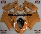 Orange and White Fairing Kit for a 2011, 2012, 2013 & 2014 Ducati 899 motorcycle