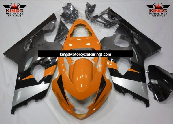 Suzuki GSXR600 (2004-2005) Orange, Gray, Black & Silver Fairings
