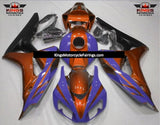 Orange, Purple and Matte Black Fairing Kit for a 2006 & 2007 Honda CBR1000RR motorcycle