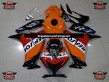 Orange, Red, Black & White Repsol Fairing Kit for a 2012, 2013, 2014, 2015 & 2016 Honda CBR1000RR motorcycle