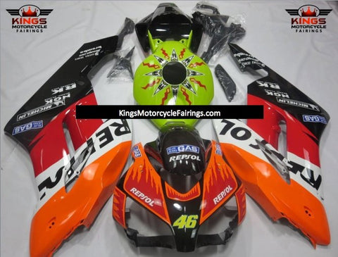 Honda CBR1000RR (2004-2005) Orange, Red, Black, Green & White Rossi Repsol Fairings