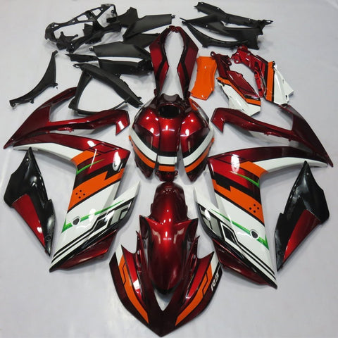Yamaha YZF-R3 (2015-2018) Candy Red, White, Orange, Black & Green Fairings