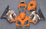 Orange and Matte Silver Fairing Kit for a 2001, 2002, 2003 Honda CBR600F4i motorcycle