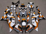 Matte White, Orange, Black and Gray Camouflage Fairing Kit for a 2008, 2009, 2010, 2011, 2012, 2013, 2014, 2015 & 2016 Yamaha YZF-R6 motorcycle