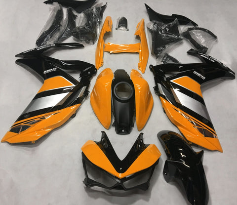 Yamaha YZF-R3 (2015-2018) Orange, Black & Silver Fairings