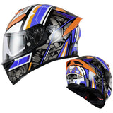 Orange, Black, Silver & White Ryzen Motorcycle Helmet at KingsMotorcycleFairings.com