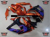 Orange, Black and Purple Fairing Kit for a 2006 & 2007 Suzuki GSX-R600 motorcycle