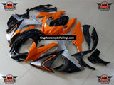 Orange, Black and Silver Fairing Kit for a 2009, 2010, 2011, 2012, 2013, 2014, 2015 & 2016 Suzuki GSX-R1000 motorcycle