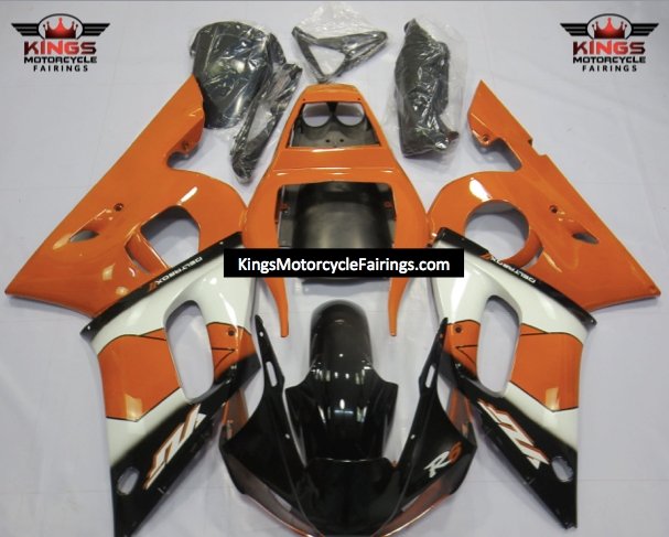 Yamaha YZF-R6 (1998-2002) Orange, Black & White Fairings