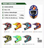 Orange & Dark Blue Zebra Dirt Bike Motorcycle Helmet - KingsMotorcycleFairings.com