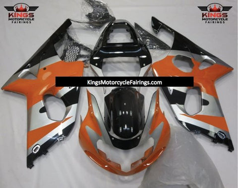 Suzuki GSXR1000 (2000-2002) Orange, Silver & Black Fairings