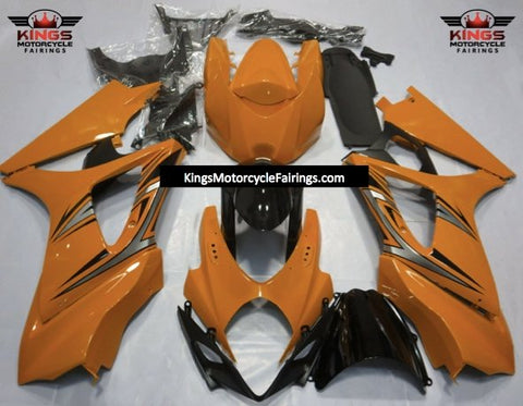 Suzuki GSXR1000 (2007-2008) Orange, Silver & Black Fairings