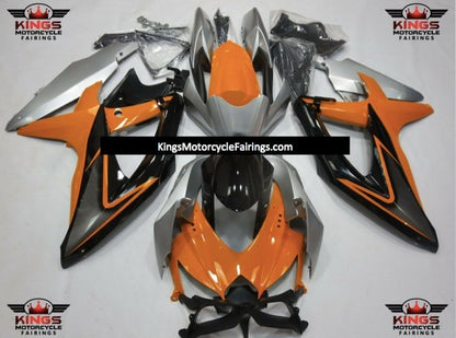Suzuki GSXR750 (2008-2010) Orange, Silver & Black Fairings