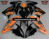 Orange and Black Shark Fairing Kit for a 2017 and 2018 BMW S1000RR motorcycle