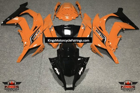 Fairing kit for a Kawasaki Ninja ZX10R (2011-2015) Orange & Black