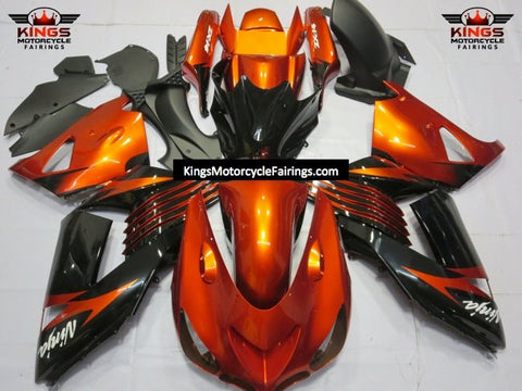 Fairing kit for a Kawasaki Ninja ZX14R (2006-2011) Orange & Black