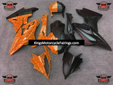 Orange and Matte Black Split Fairing Kit for a 2015 and 2016 BMW S1000RR motorcycle
