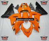 Orange and Matte Black Fairing Kit for a 2004 & 2005 Kawasaki ZX-10R motorcycle