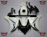Black and White Fairing Kit for a 2008, 2009, 2010 & 2011 Honda CBR1000RR motorcycle