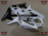 Pearl White and Black Naughty Fairing Kit for a 2007 and 2008 Honda CBR600RR motorcycle