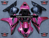 Pink, Black and Matte Black Fairing Kit for a 2009, 2010, 2011 & 2012 Honda CBR600RR motorcycle