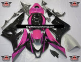 Pink, Black and Gray Fairing Kit for a 2007 and 2008 Honda CBR600RR motorcycle