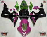 Pink, Black and Green Fairing Kit for a 2007 and 2008 Honda CBR600RR motorcycle