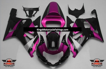 Suzuki GSXR600 (2000-2003) Pink, Black & Silver Fairings