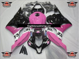 Pink, Black and White Repsol Fairing Kit for a 2009, 2010, 2011 & 2012 Honda CBR600RR motorcycle